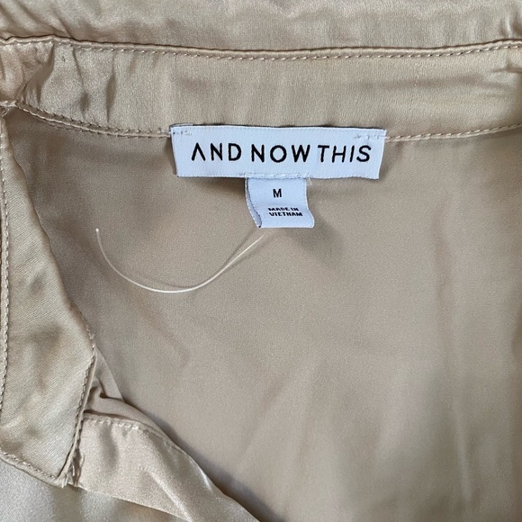 And Now This Front Twist Ling Sleeve Front Buttons Mini Shirt Dress Size: Medium - Picture 8 of 14